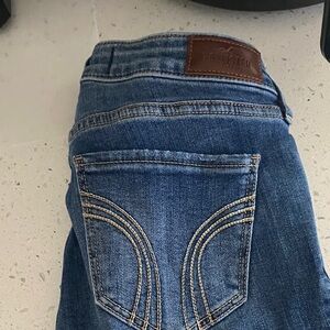 Hollister Women's Denim Jeans with Leather Patch